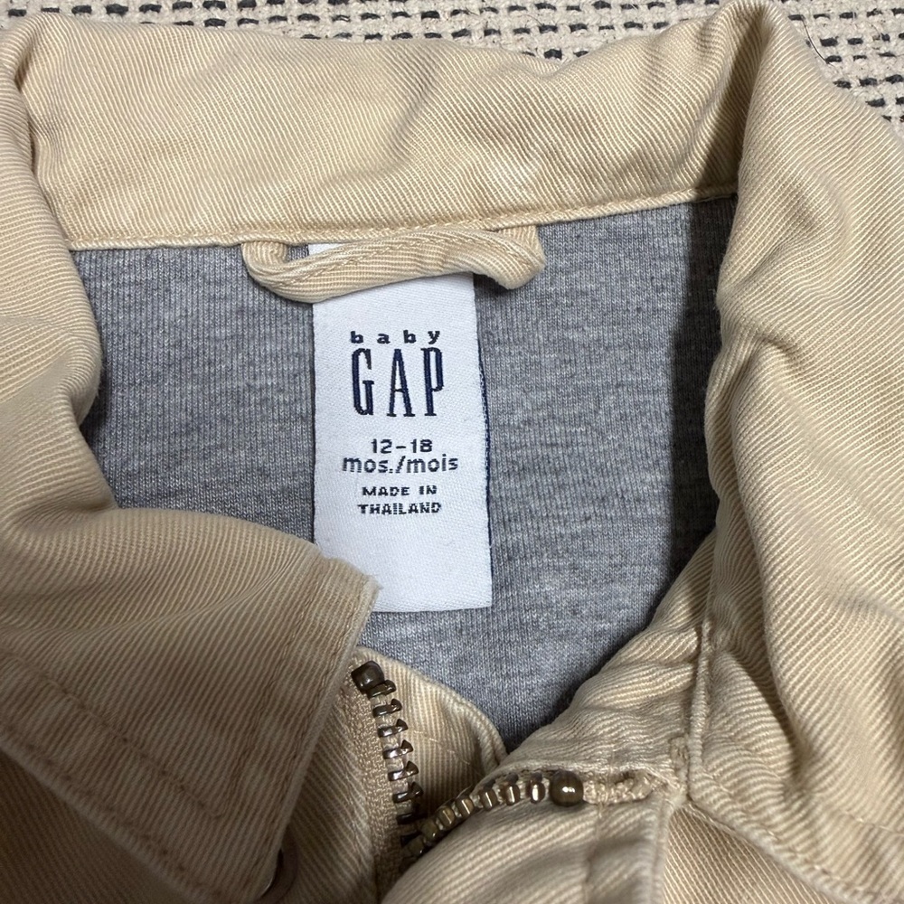 3/$20šSALE! Baby Gap Khaki Cotton Field Jacket - Picture 2 of 6